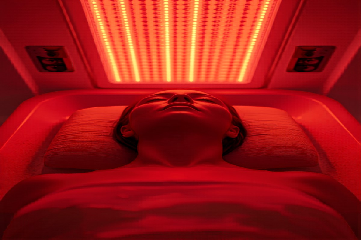 Red light therapy treatment at Well Centered Wellness Sanford NC